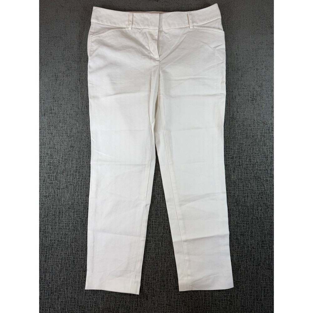 Talbots Hampshire Ankle Pants White Solid Size 8P Petite Trousers Dress Pants